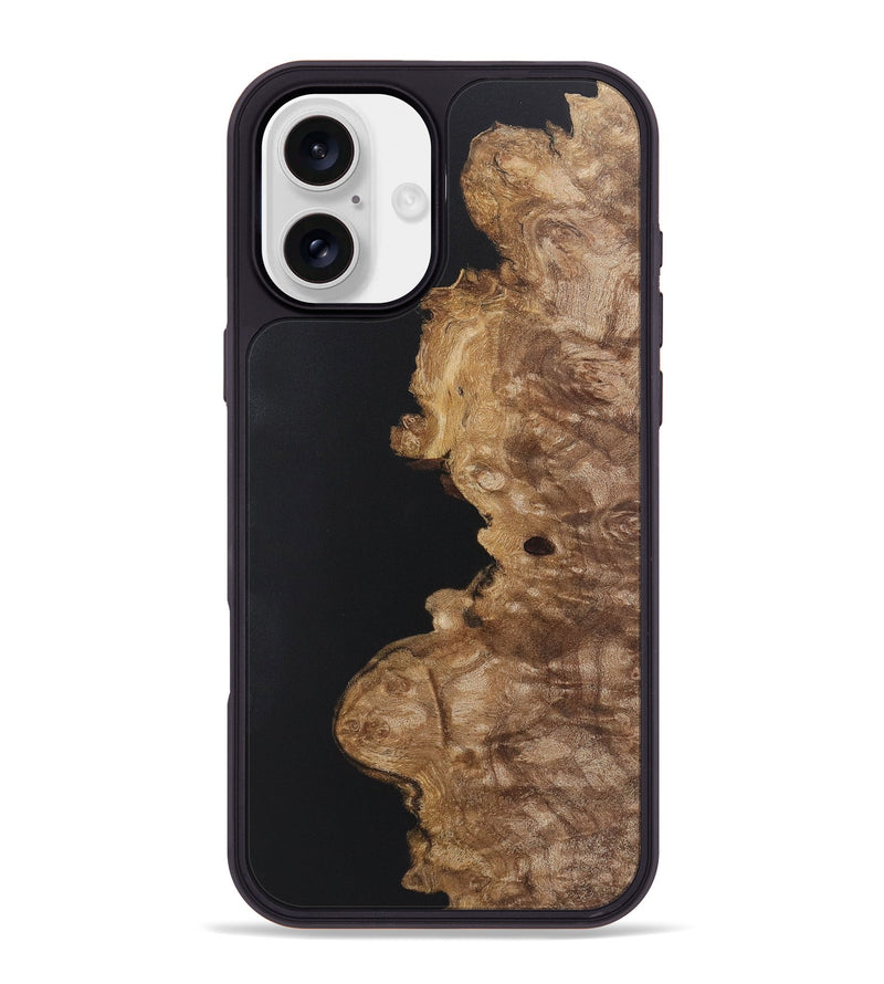 iPhone 16 Plus Wood+Resin Phone Case - Brynn (Pure Black, 722420)