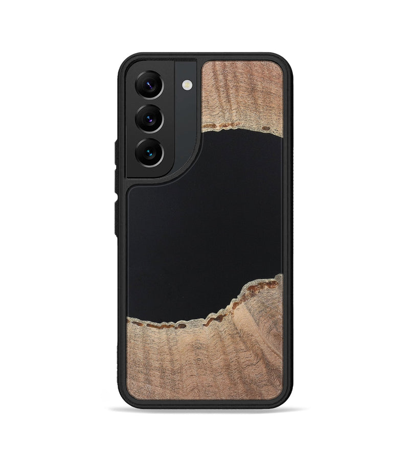 Galaxy S22 Wood+Resin Phone Case - Warren (Pure Black, 722421)