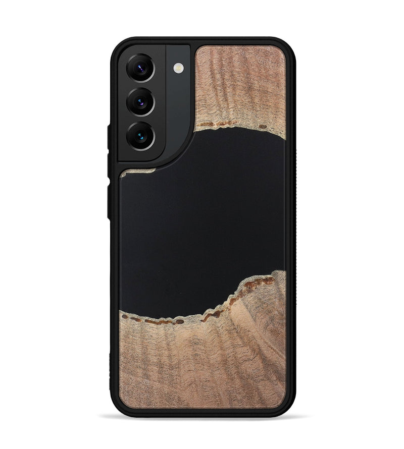 Galaxy S22 Plus Wood+Resin Phone Case - Warren (Pure Black, 722421)