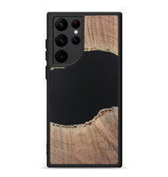 Galaxy S22 Ultra Wood+Resin Phone Case - Warren (Pure Black, 722421)