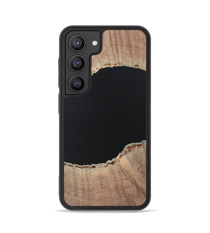 Galaxy S23 Wood+Resin Phone Case - Warren (Pure Black, 722421)