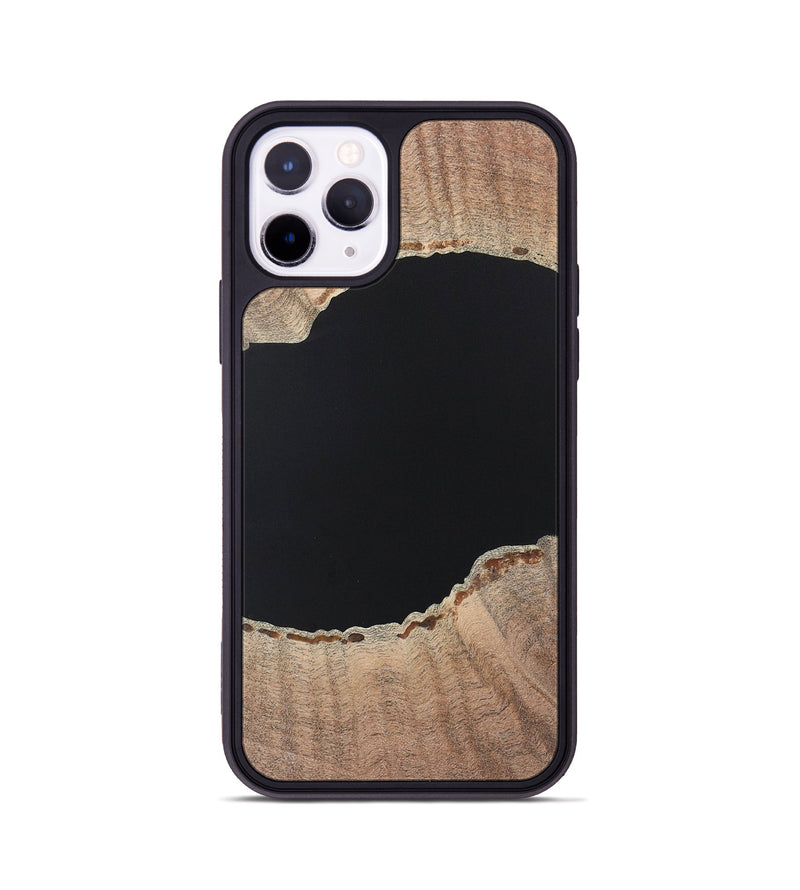 iPhone 11 Pro Wood+Resin Phone Case - Warren (Pure Black, 722421)