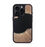 iPhone 16 Pro Wood+Resin Phone Case - Warren (Pure Black, 722421)