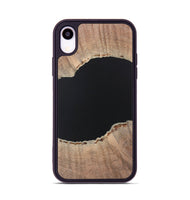 iPhone Xr Wood+Resin Phone Case - Warren (Pure Black, 722421)