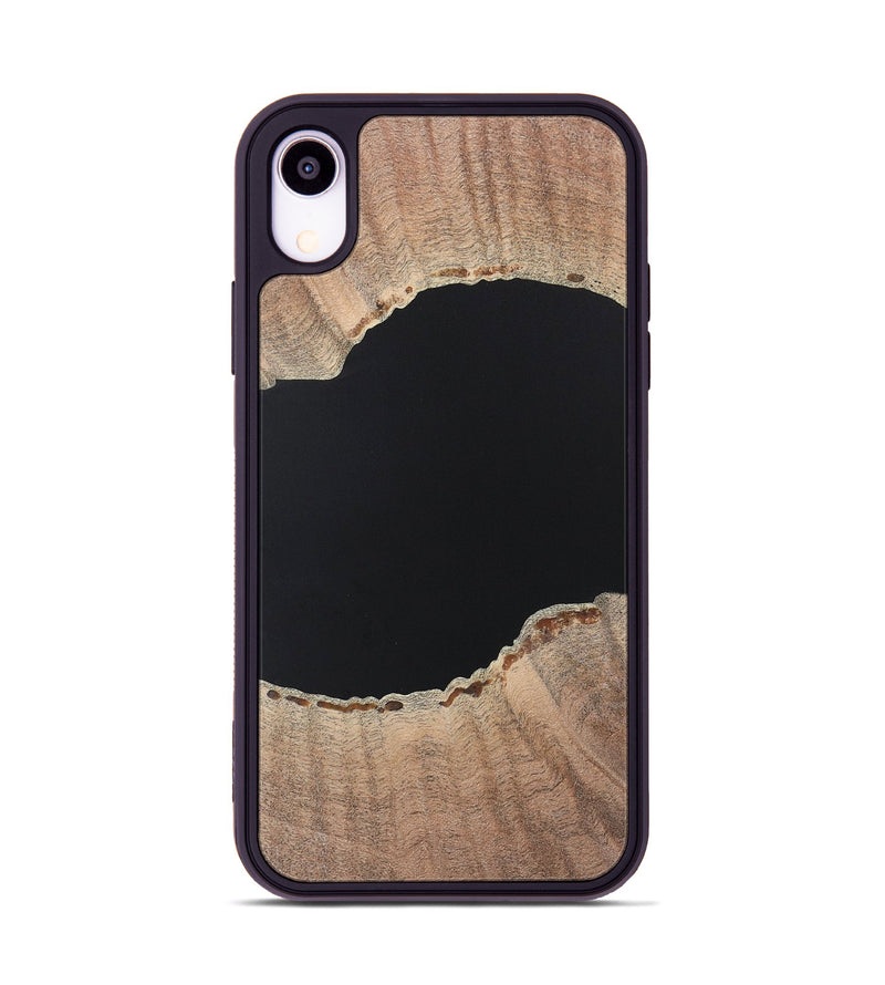 iPhone Xr Wood+Resin Phone Case - Warren (Pure Black, 722421)