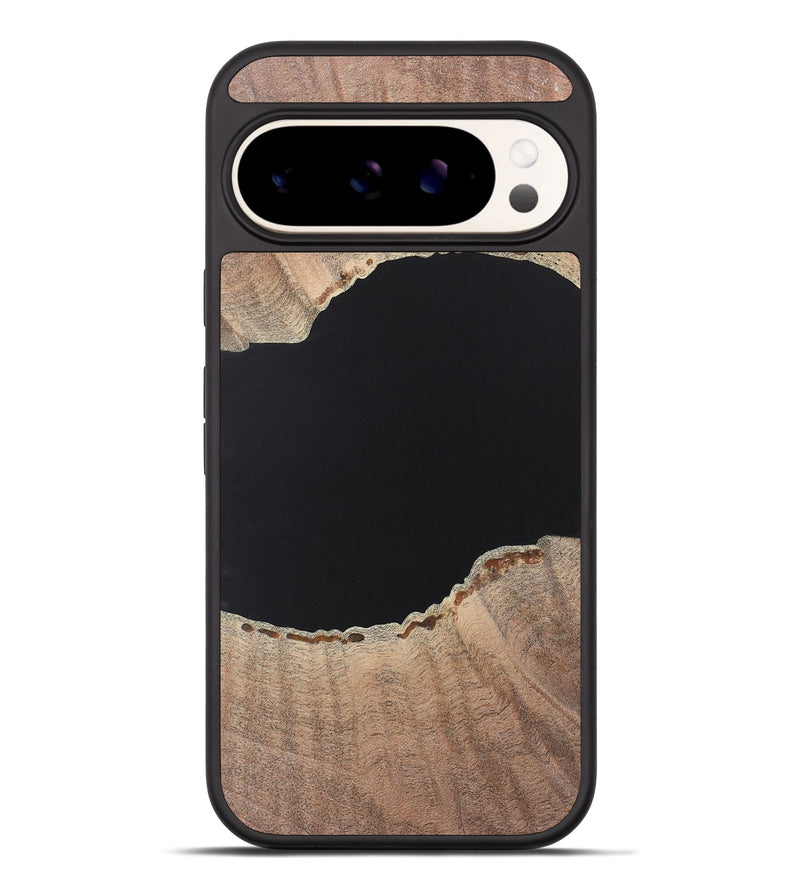 Pixel 9 Pro XL Wood+Resin Phone Case - Warren (Pure Black, 722421)