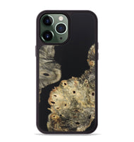 iPhone 13 Pro Max Wood+Resin Phone Case - Heath (Pure Black, 722422)