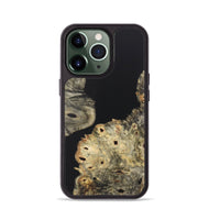 iPhone 13 Pro Wood+Resin Phone Case - Heath (Pure Black, 722422)