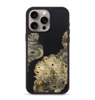 iPhone 15 Pro Max Wood+Resin Phone Case - Heath (Pure Black, 722422)