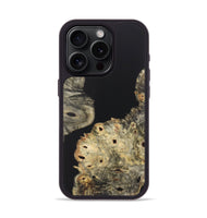 iPhone 15 Pro Wood+Resin Phone Case - Heath (Pure Black, 722422)