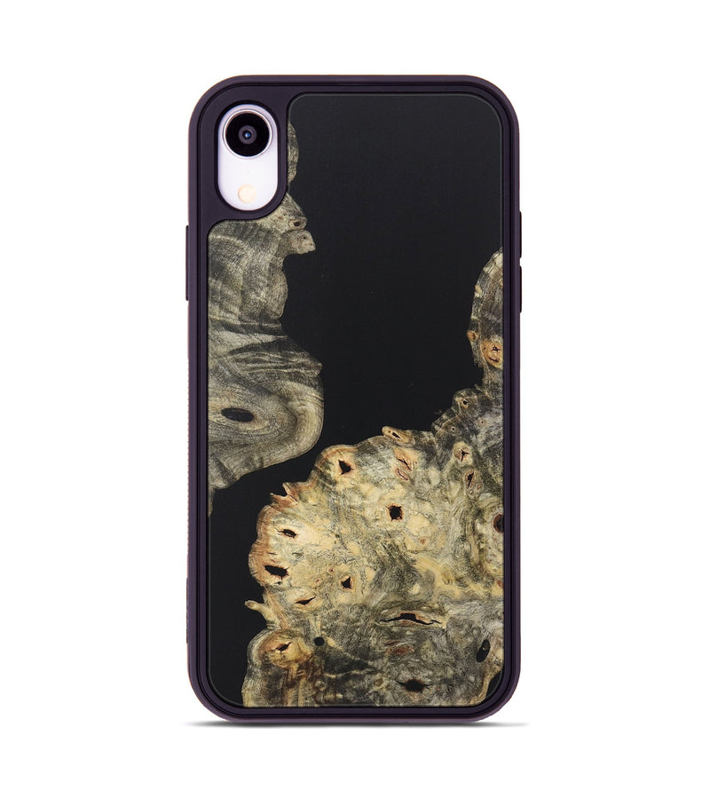 iPhone Xr Wood+Resin Phone Case - Heath (Pure Black, 722422)