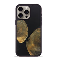 iPhone 15 Pro Max Wood+Resin Phone Case - Sheena (Pure Black, 722423)