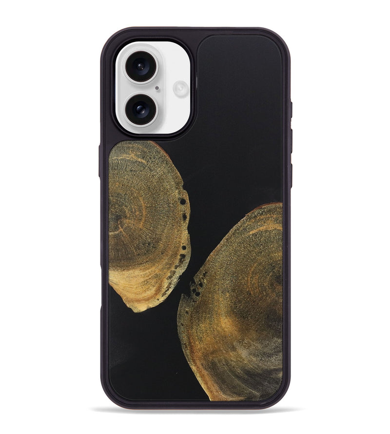 iPhone 16 Plus Wood+Resin Phone Case - Sheena (Pure Black, 722423)