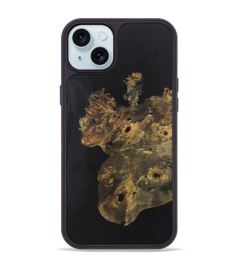 iPhone 15 Plus Wood+Resin Phone Case - Jada (Pure Black, 722424)