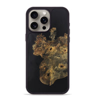 iPhone 15 Pro Max Wood+Resin Phone Case - Jada (Pure Black, 722424)