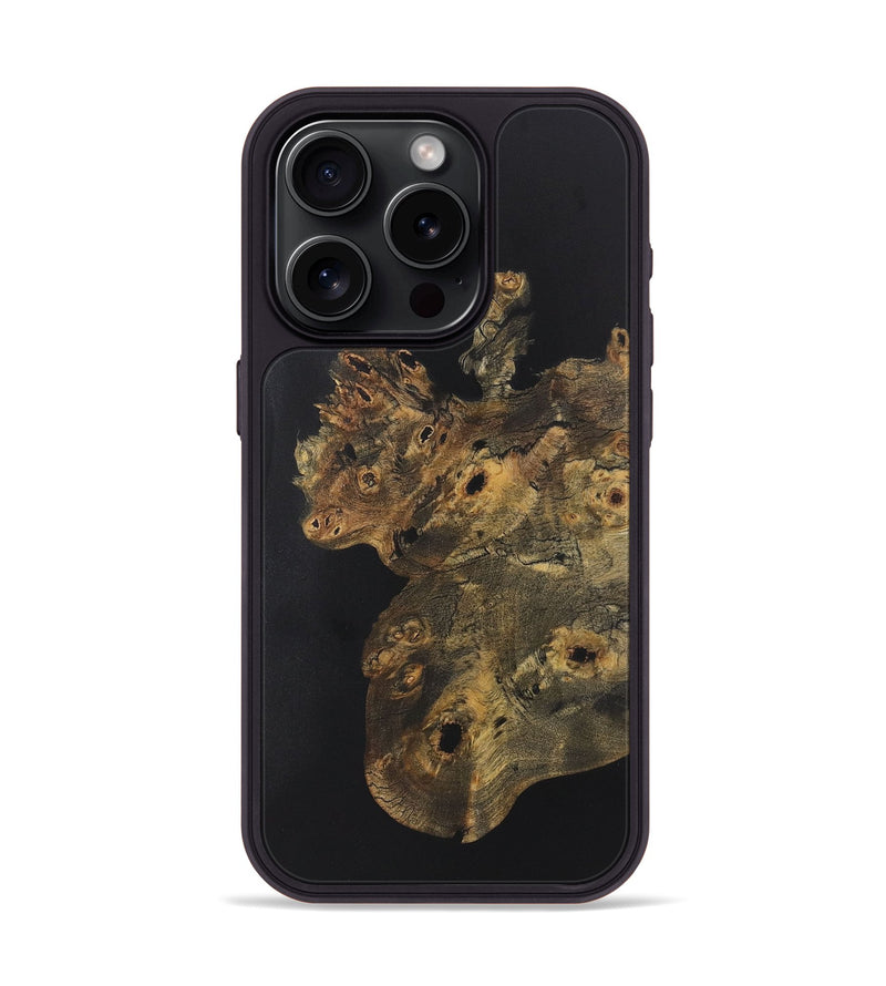 iPhone 15 Pro Wood+Resin Phone Case - Jada (Pure Black, 722424)