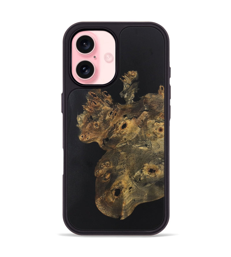 iPhone 16 Wood+Resin Phone Case - Jada (Pure Black, 722424)