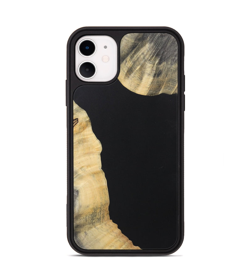 iPhone 11 Wood+Resin Phone Case - Jazmin (Pure Black, 722425)