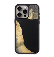 iPhone 15 Pro Max Wood+Resin Phone Case - Jazmin (Pure Black, 722425)