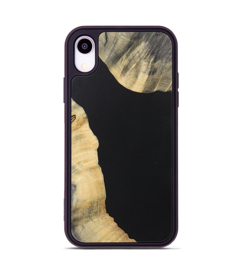 iPhone Xr Wood+Resin Phone Case - Jazmin (Pure Black, 722425)