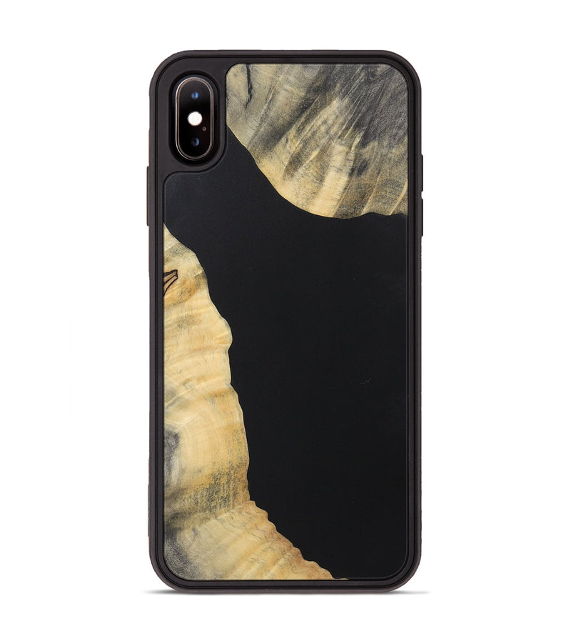 iPhone Xs Max Wood+Resin Phone Case - Jazmin (Pure Black, 722425)