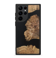 Galaxy S22 Ultra Wood+Resin Phone Case - Latisha (Pure Black, 722426)