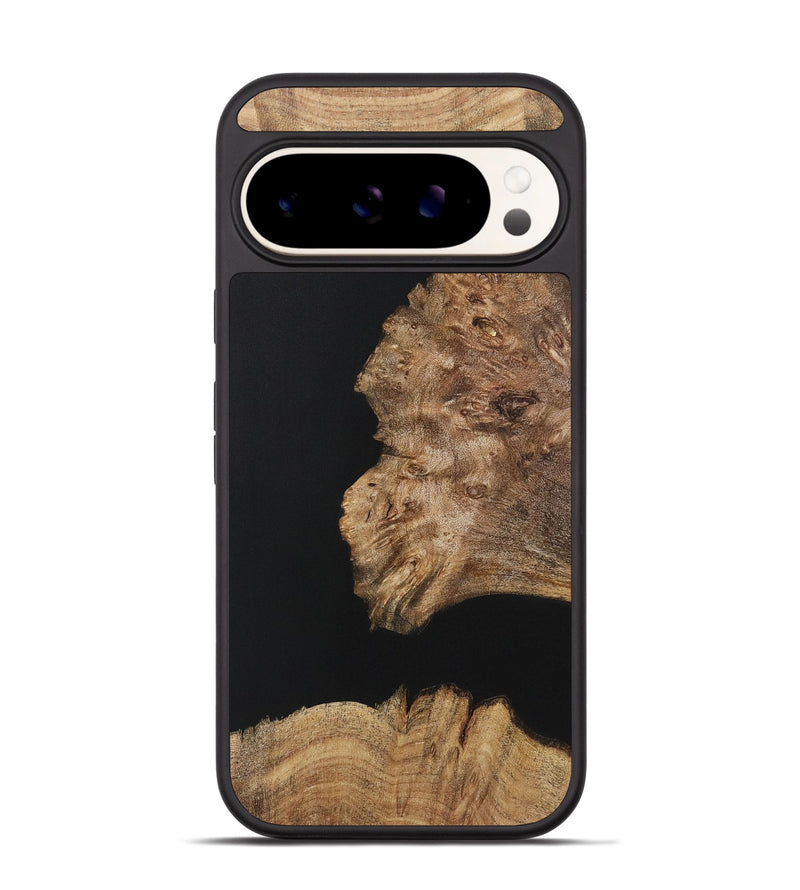 Pixel 9 Wood+Resin Phone Case - Latisha (Pure Black, 722426)