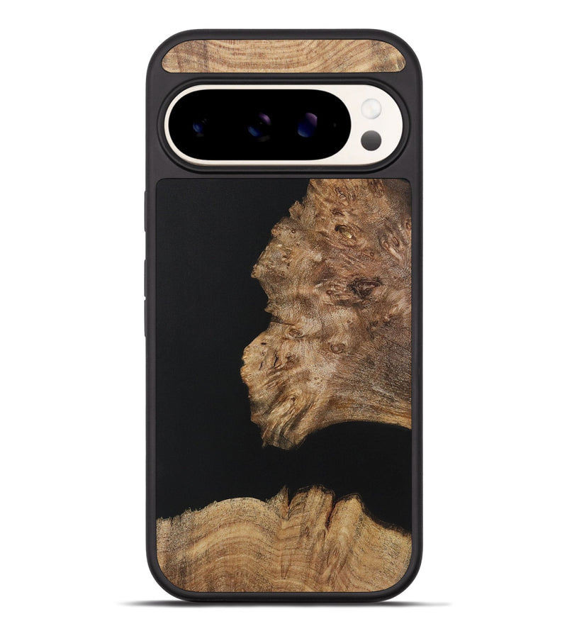 Pixel 9 Pro XL Wood+Resin Phone Case - Latisha (Pure Black, 722426)