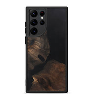 Galaxy S22 Ultra Wood+Resin Phone Case - Renee (Pure Black, 722427)