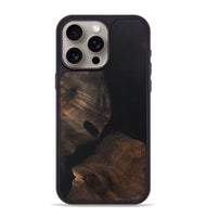 iPhone 15 Pro Max Wood+Resin Phone Case - Renee (Pure Black, 722427)