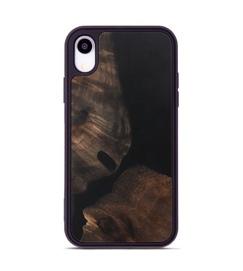 iPhone Xr Wood+Resin Phone Case - Renee (Pure Black, 722427)