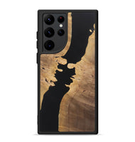 Galaxy S22 Ultra Wood+Resin Phone Case - Raegan (Pure Black, 722428)