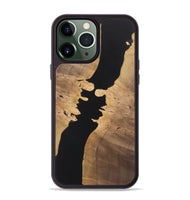 iPhone 13 Pro Max Wood+Resin Phone Case - Raegan (Pure Black, 722428)