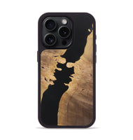 iPhone 15 Pro Wood+Resin Phone Case - Raegan (Pure Black, 722428)