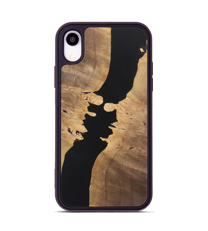 iPhone Xr Wood+Resin Phone Case - Raegan (Pure Black, 722428)