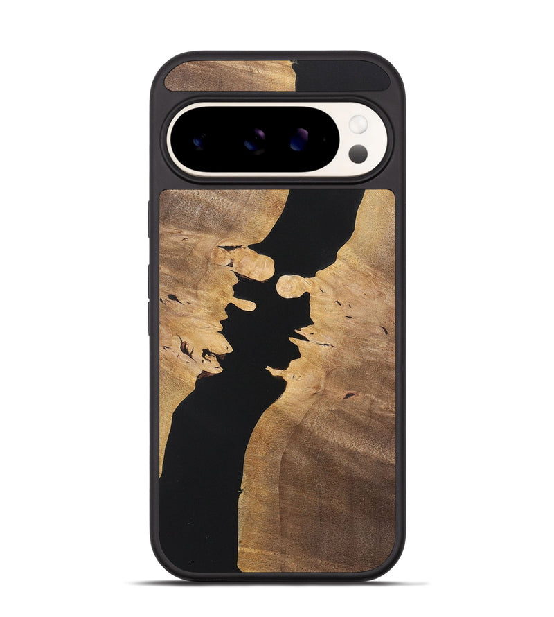 Pixel 9 Wood+Resin Phone Case - Raegan (Pure Black, 722428)