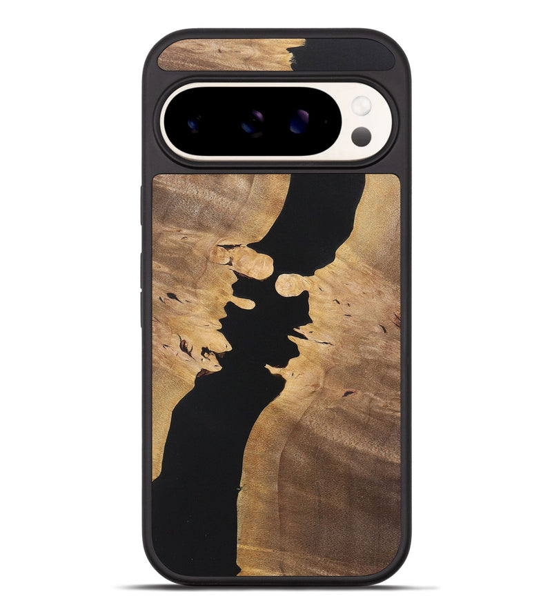 Pixel 9 Pro XL Wood+Resin Phone Case - Raegan (Pure Black, 722428)