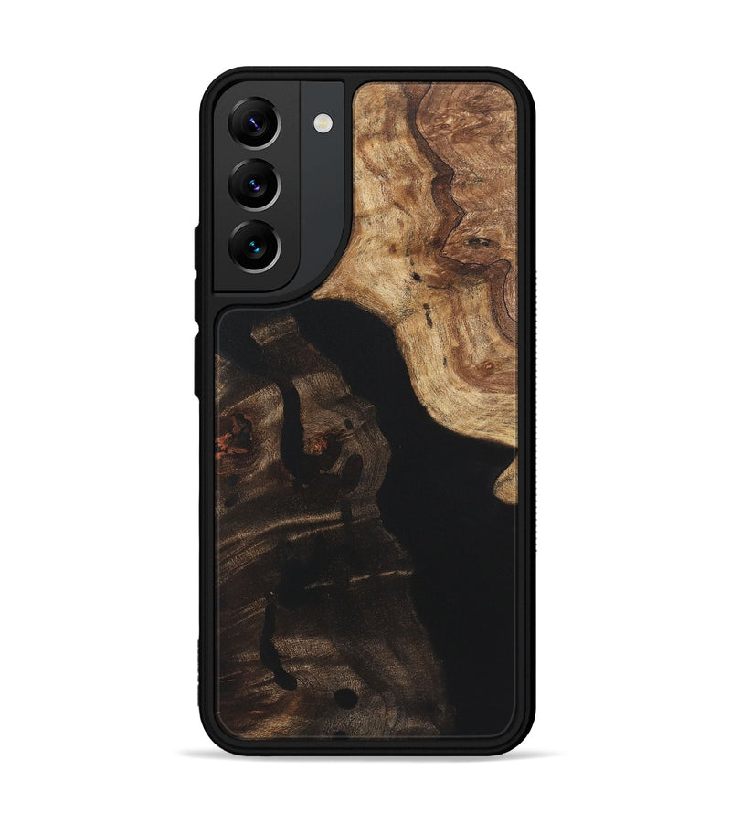 Galaxy S22 Plus Wood+Resin Phone Case - Fabian (Pure Black, 722429)