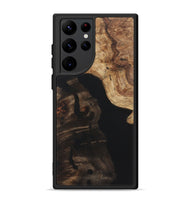 Galaxy S22 Ultra Wood+Resin Phone Case - Fabian (Pure Black, 722429)