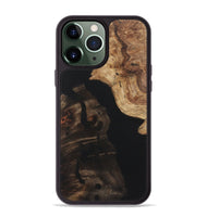 iPhone 13 Pro Max Wood+Resin Phone Case - Fabian (Pure Black, 722429)