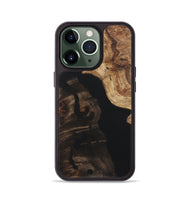 iPhone 13 Pro Wood+Resin Phone Case - Fabian (Pure Black, 722429)