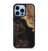 iPhone 14 Pro Max Wood+Resin Phone Case - Fabian (Pure Black, 722429)