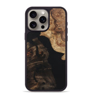 iPhone 15 Pro Max Wood+Resin Phone Case - Fabian (Pure Black, 722429)