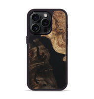 iPhone 15 Pro Wood+Resin Phone Case - Fabian (Pure Black, 722429)