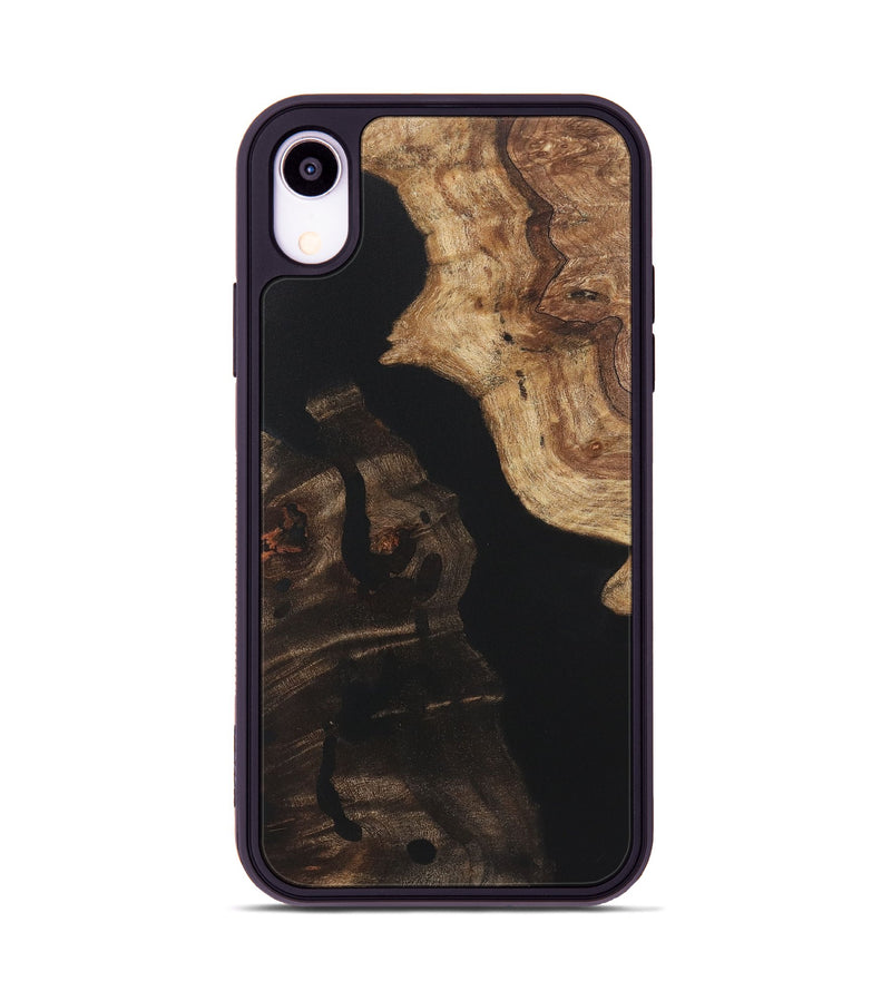 iPhone Xr Wood+Resin Phone Case - Fabian (Pure Black, 722429)