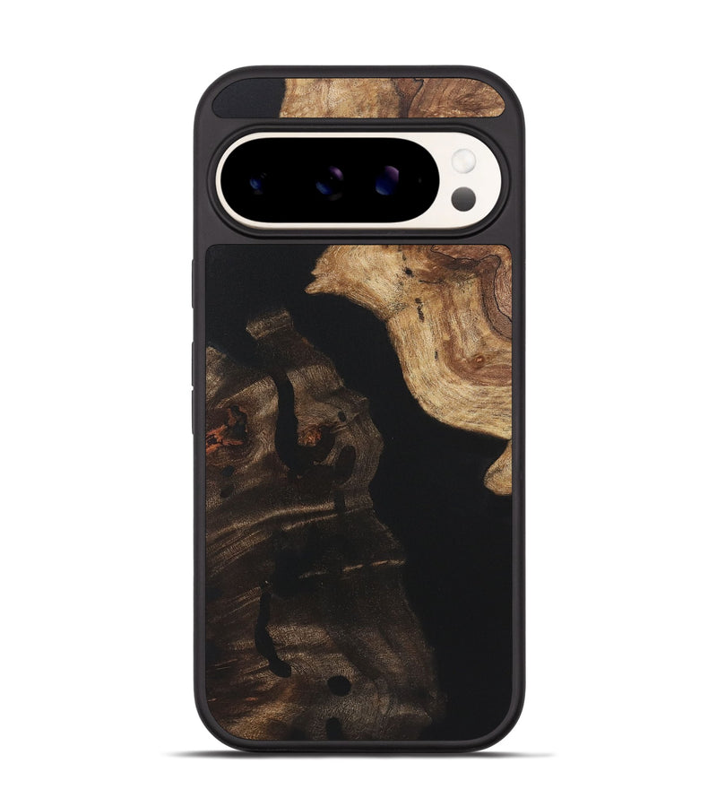 Pixel 9 Wood+Resin Phone Case - Fabian (Pure Black, 722429)