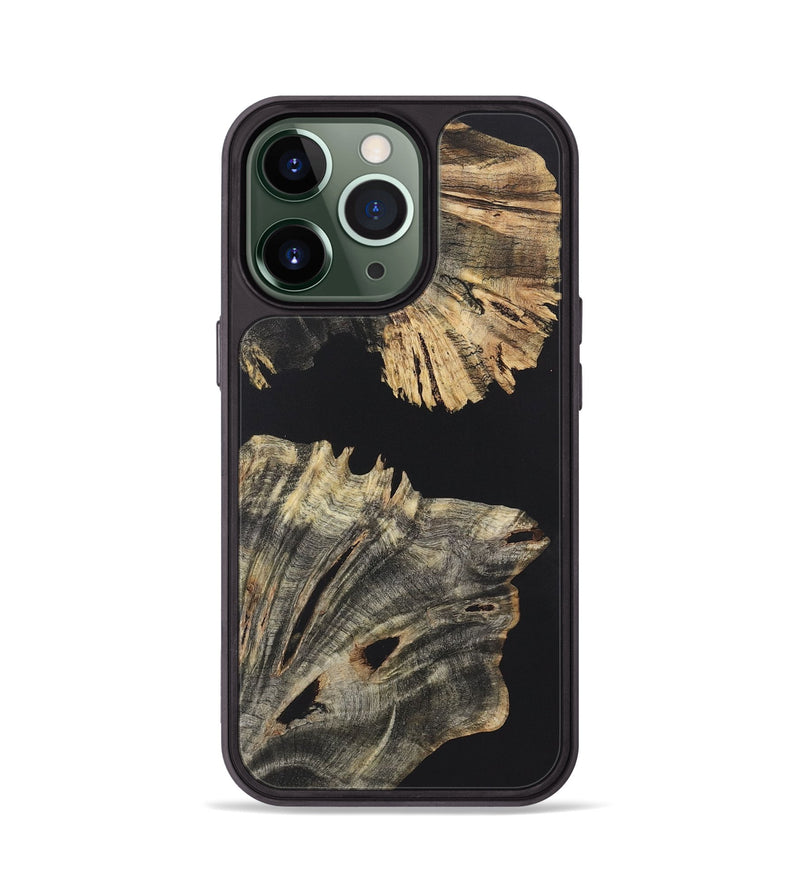 iPhone 13 Pro Wood+Resin Phone Case - Tracy (Pure Black, 722430)