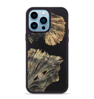 iPhone 14 Pro Max Wood+Resin Phone Case - Tracy (Pure Black, 722430)