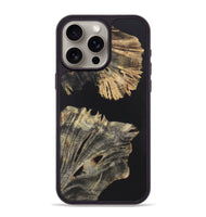 iPhone 15 Pro Max Wood+Resin Phone Case - Tracy (Pure Black, 722430)