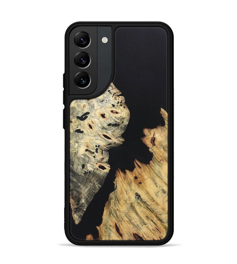 Galaxy S22 Plus Wood+Resin Phone Case - Kamryn (Pure Black, 722432)